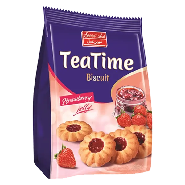 بیسکوییت ژله توت فرنگی تی تایم