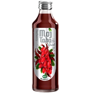 آب میوه شیشه ای بدون گاز زرشک 330 سی سی