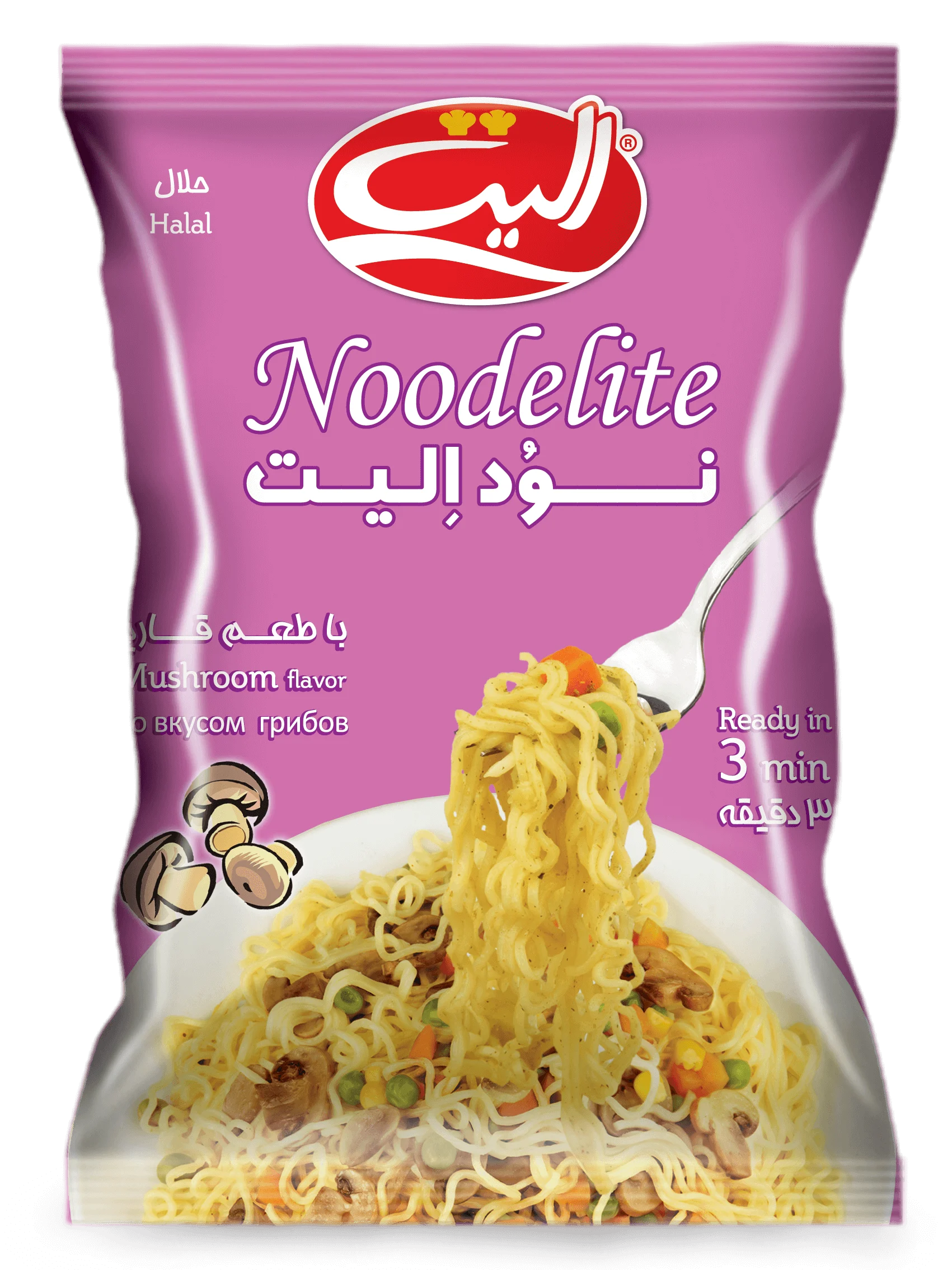 نودل الیت با طعم قارچ