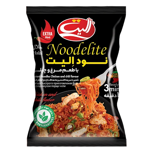نودالیت مرغ و چیلی تند و آتشین