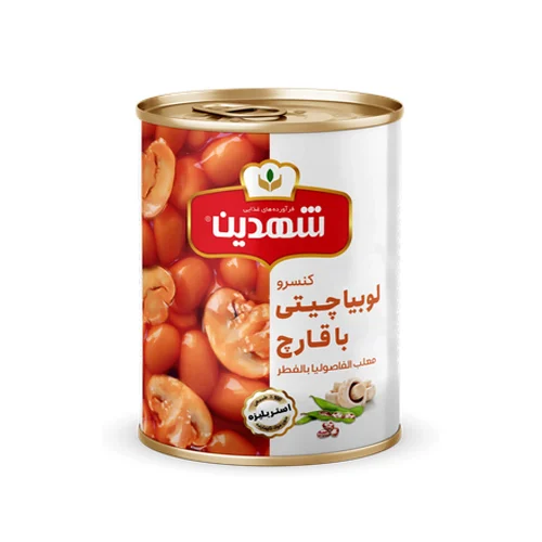 لوبیا چیتی با قارچ شهدین