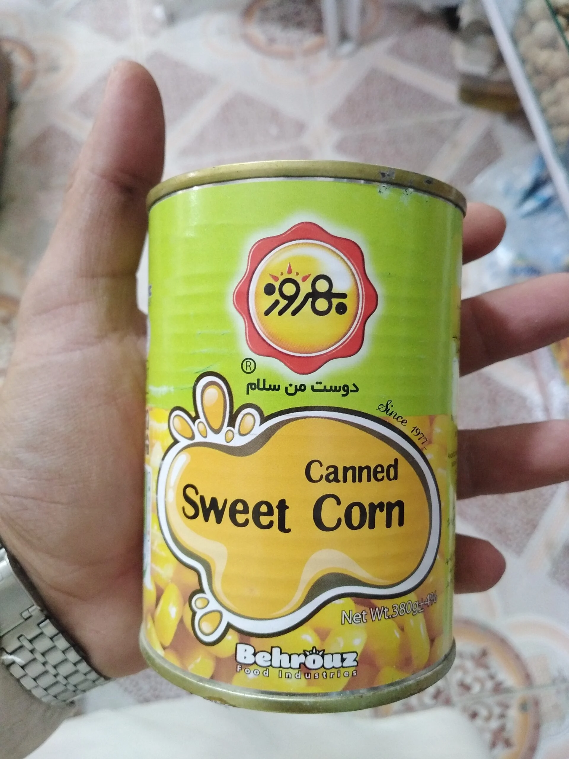 کنسرو ذرت شیرین بهروز